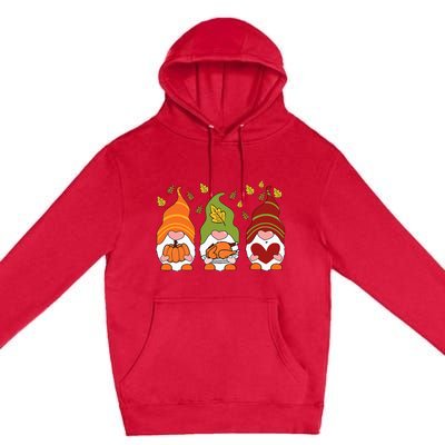 Gnomes Pumpkin Turkey Thanksgiving Day Cute Fall Autumn Premium Pullover Hoodie