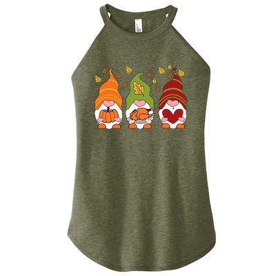 Gnomes Pumpkin Turkey Thanksgiving Day Cute Fall Autumn Women's Perfect Tri Rocker Tank