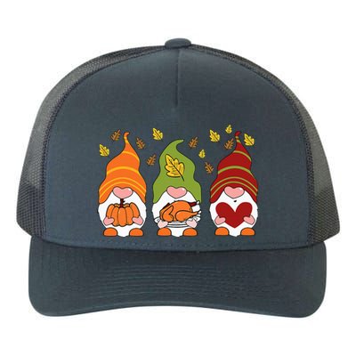 Gnomes Pumpkin Turkey Thanksgiving Day Cute Fall Autumn Yupoong Adult 5-Panel Trucker Hat