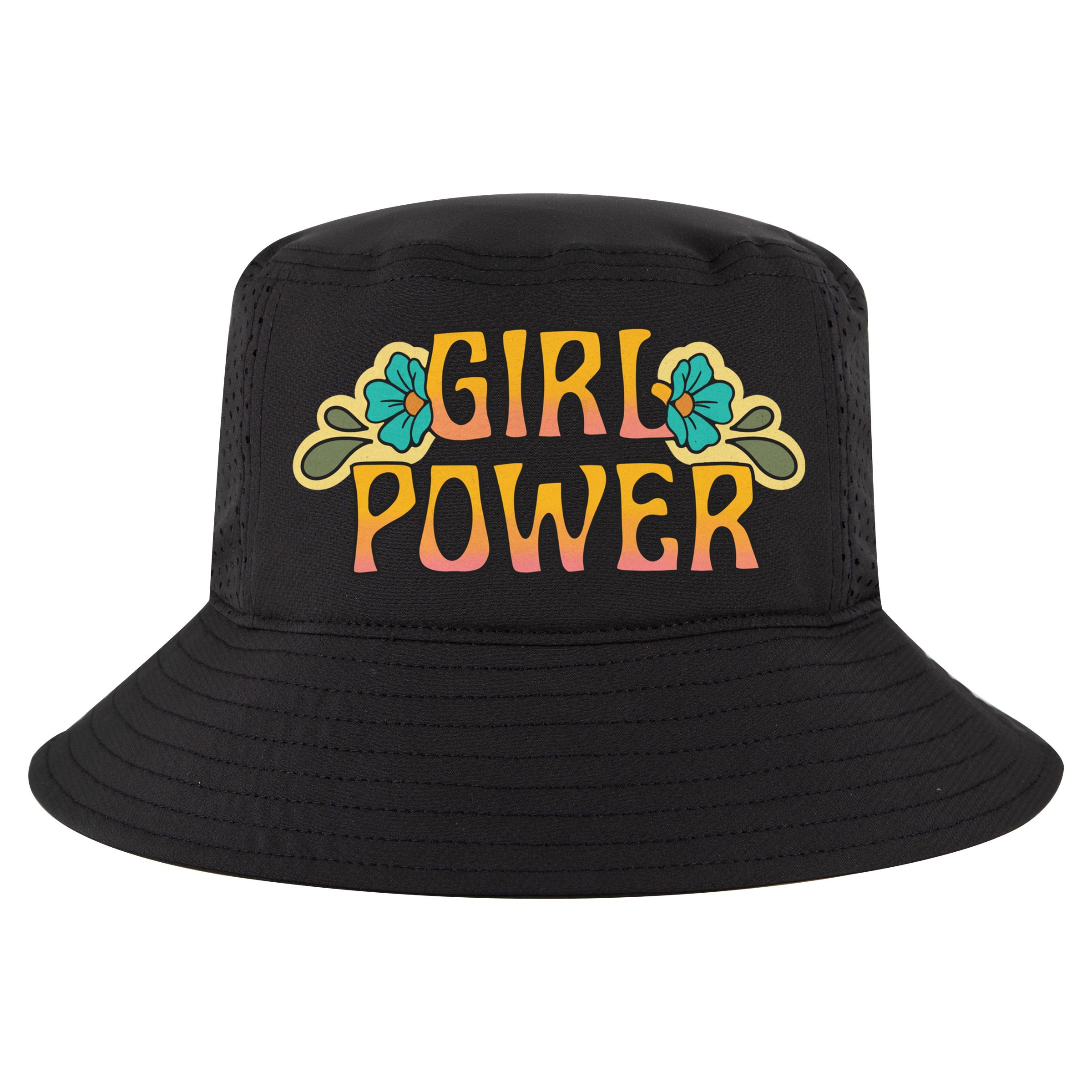 Girl Power Tropical Retro Feminist Cool Comfort Performance Bucket Hat