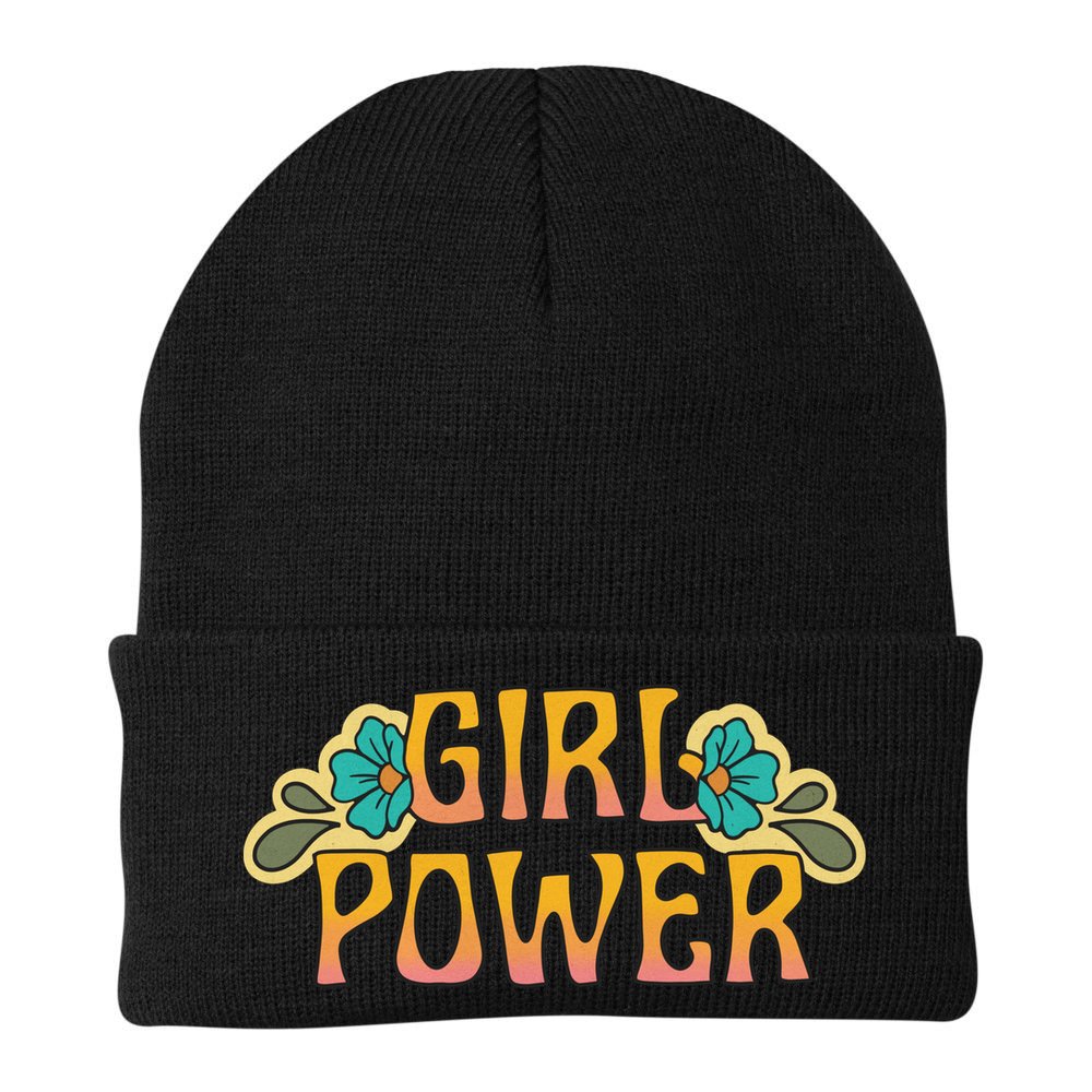Girl Power Tropical Retro Feminist Beanie