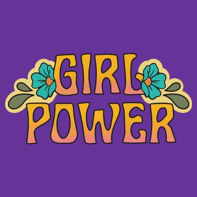 Girl Power Tropical Retro Feminist T-Shirt
