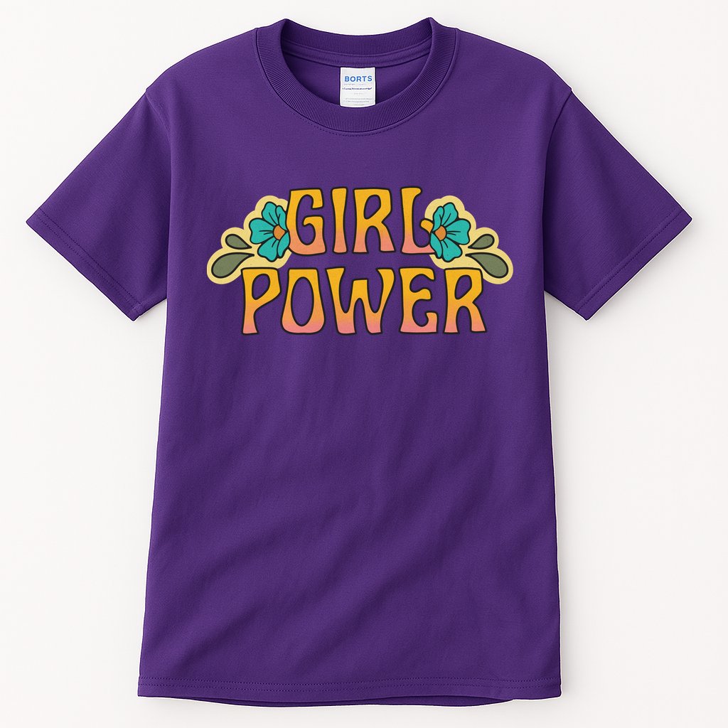 Girl Power Tropical Retro Feminist Tall T-Shirt