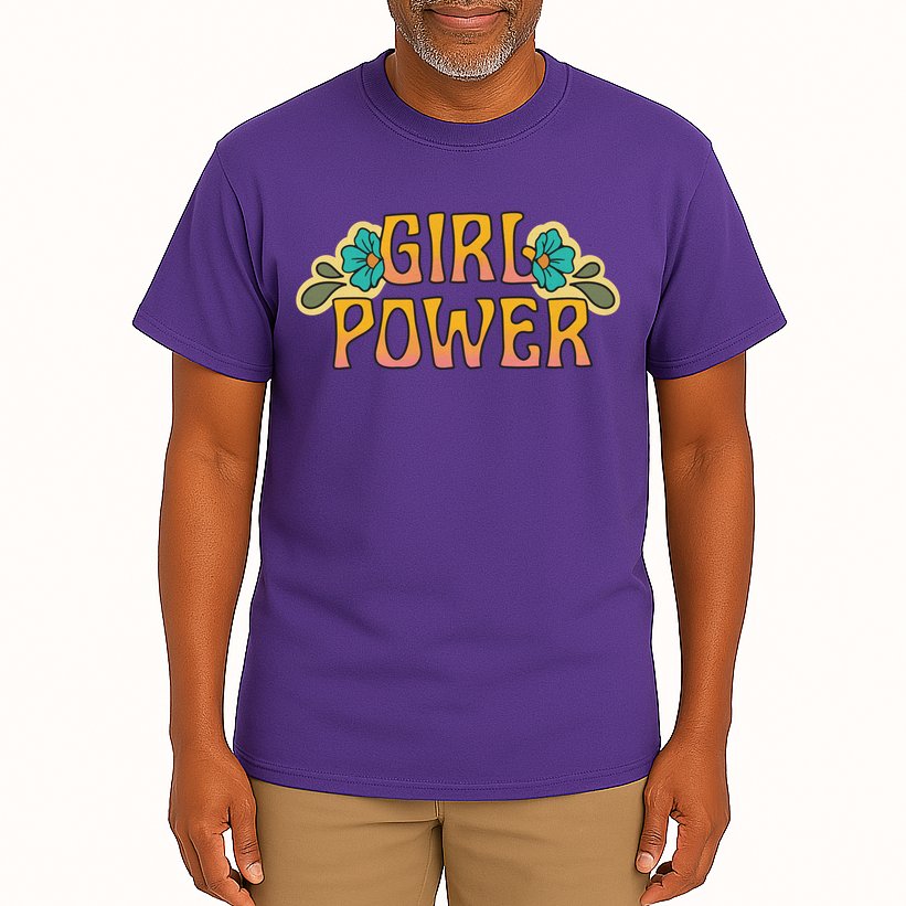 Girl Power Tropical Retro Feminist Tall T-Shirt