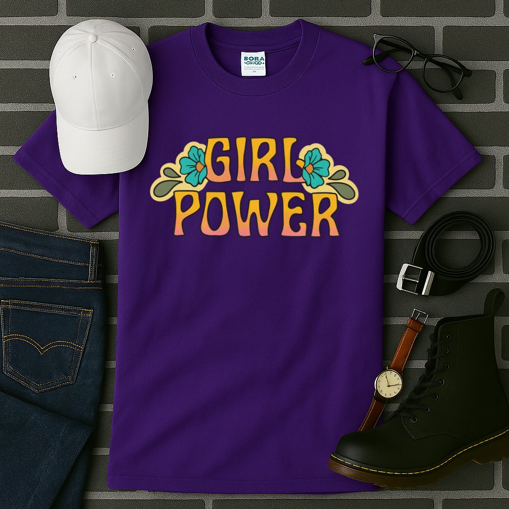 Girl Power Tropical Retro Feminist Tall T-Shirt