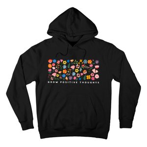 Grow Positive Thoughts Floral Hoodie