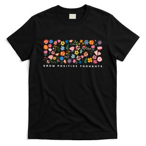 Grow Positive Thoughts Floral T-Shirt