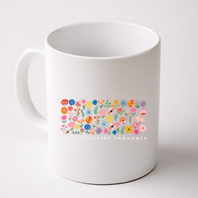 Grow Positive Thoughts Floral Coffee Mug