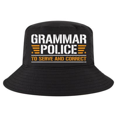 Grammar Police To Serve And Correct Teachers Grammar Cool Comfort Performance Bucket Hat