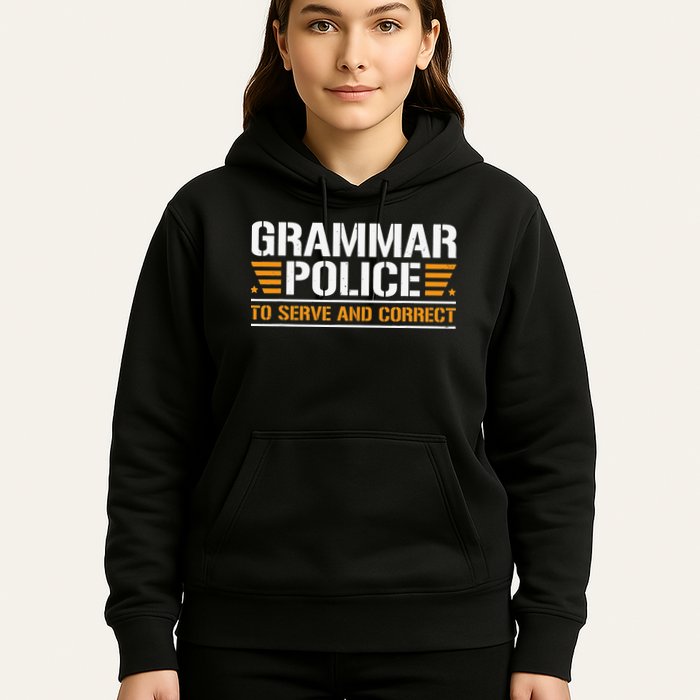 Grammar Police To Serve And Correct Teachers Grammar Hoodie