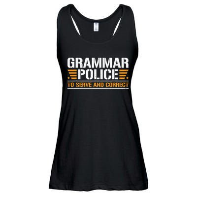 Grammar Police To Serve And Correct Teachers Grammar Ladies Essential Flowy Tank