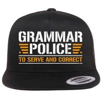 Grammar Police To Serve And Correct Teachers Grammar Flatbill Hat