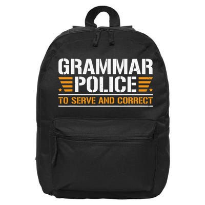 Grammar Police To Serve And Correct Teachers Grammar 16 in Basic Backpack