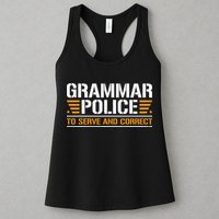 Grammar Police To Serve And Correct Teachers Grammar Womens Tank Top