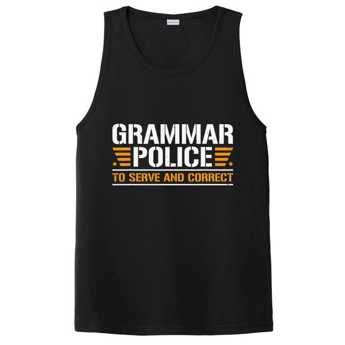 Grammar Police To Serve And Correct Teachers Grammar PosiCharge Competitor Tank