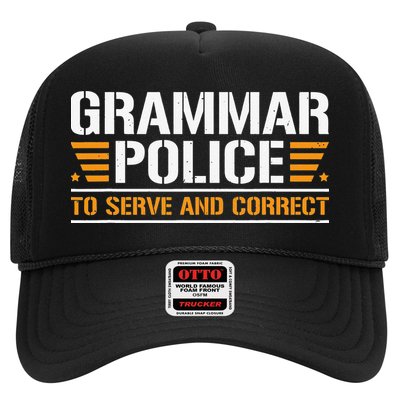 Grammar Police To Serve And Correct Teachers Grammar Trucker Hat