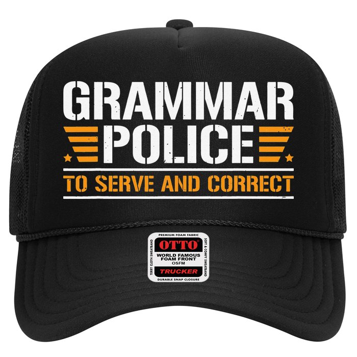 Grammar Police To Serve And Correct Teachers Grammar Trucker Hat