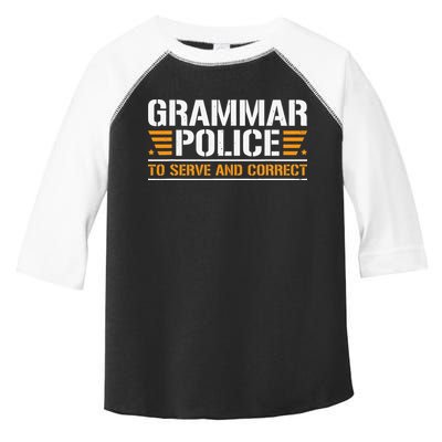 Grammar Police To Serve And Correct Teachers Grammar Toddler Fine Jersey T-Shirt