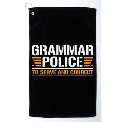 Grammar Police To Serve And Correct Teachers Grammar Golf Towel