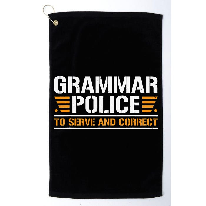 Grammar Police To Serve And Correct Teachers Grammar Golf Towel