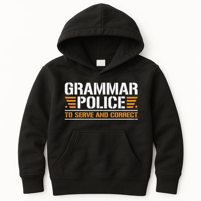 Grammar Police To Serve And Correct Teachers Grammar Kids Hoodie