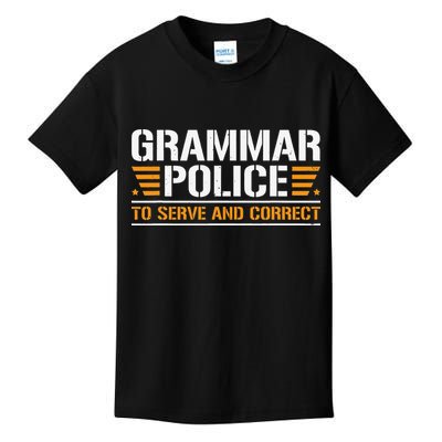 Grammar Police To Serve And Correct Teachers Grammar Kids T-Shirt