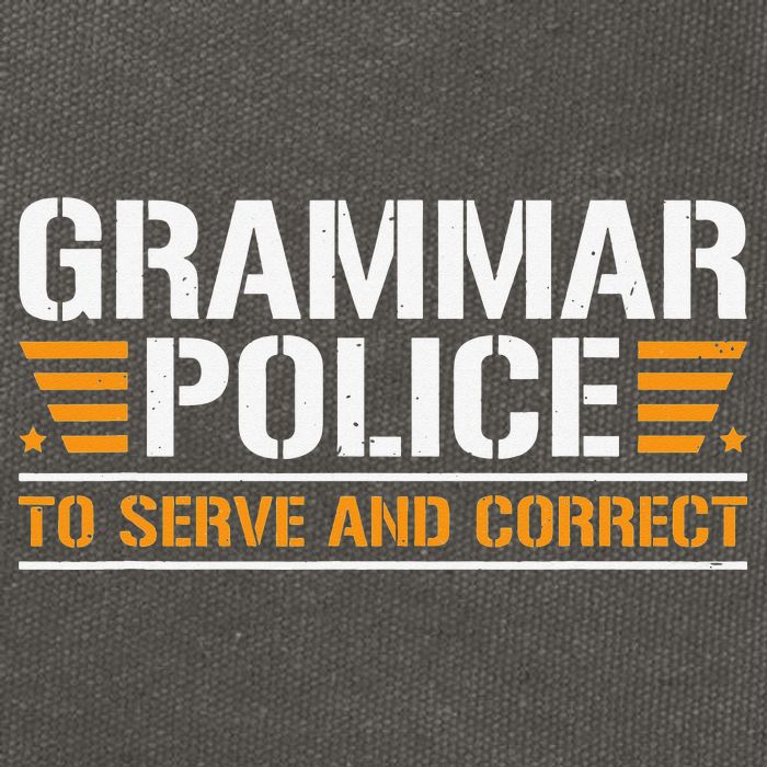 Grammar Police To Serve And Correct Teachers Grammar Cotton Canvas Backpack