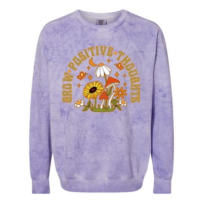 Grow Positive Thoughts Colorblast Crewneck Sweatshirt