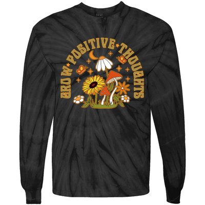 Grow Positive Thoughts Tie-Dye Long Sleeve Shirt