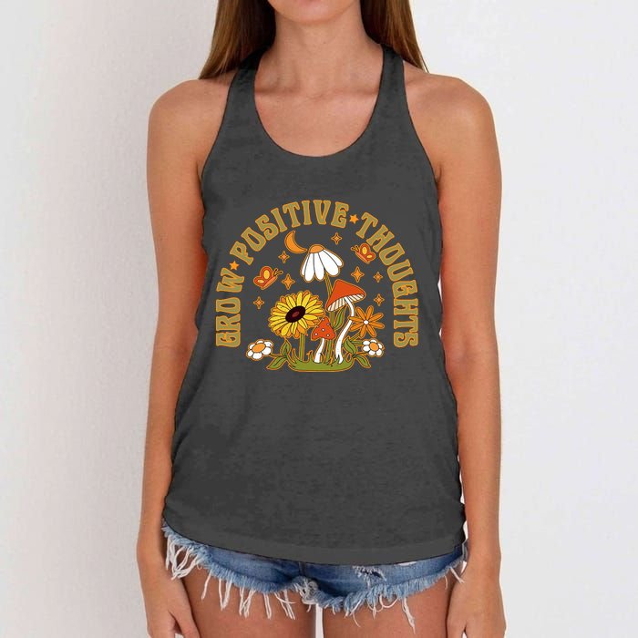 Grow Positive Thoughts Women's Knotted Racerback Tank