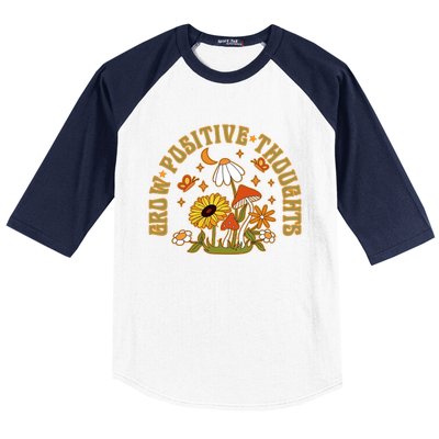 Grow Positive Thoughts Baseball Sleeve Shirt