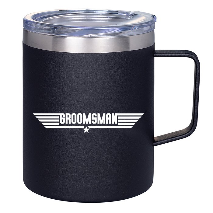 Groomsman Pilot Theme 12oz Stainless Steel Coffee Mug
