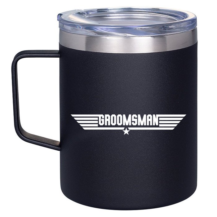 Groomsman Pilot Theme 12oz Stainless Steel Coffee Mug