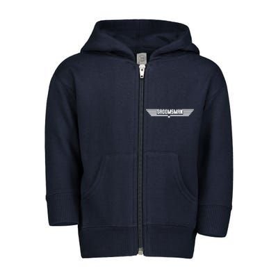 Groomsman Pilot Theme Toddler Zip Fleece Hoodie