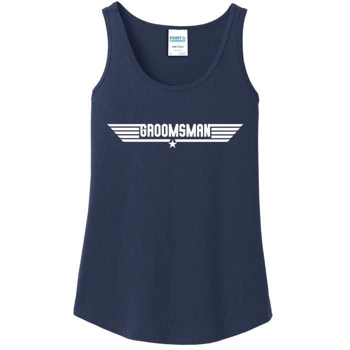 Groomsman Pilot Theme Ladies Essential Tank