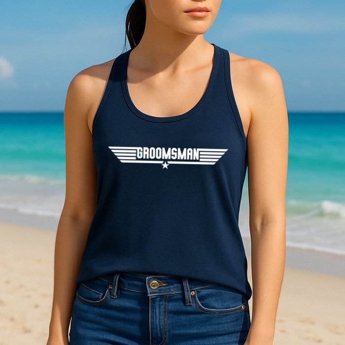 Groomsman Pilot Theme Womens Tank Top