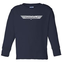 Groomsman Pilot Theme Toddler Long Sleeve Shirt