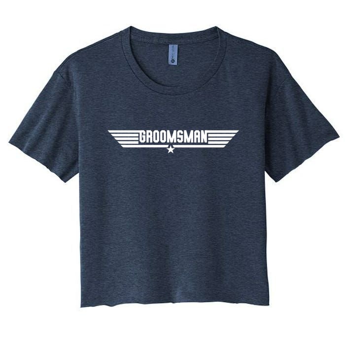 Groomsman Pilot Theme Women's Crop Top Tee