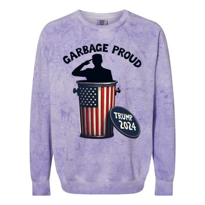 Garbage Proud To Be Garbage Vote Trump Supporters Colorblast Crewneck Sweatshirt