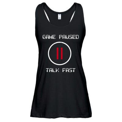 Game Paused Talk Fast Funny Ladies Essential Flowy Tank