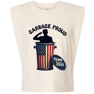 Garbage Proud To Be Garbage Vote Trump Supporters Garment-Dyed Women's Muscle Tee