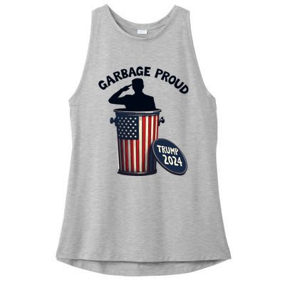 Garbage Proud To Be Garbage Vote Trump Supporters Ladies PosiCharge Tri-Blend Wicking Tank