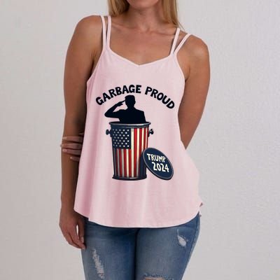 Garbage Proud To Be Garbage Vote Trump Supporters Women's Strappy Tank