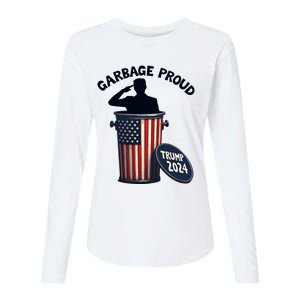 Garbage Proud To Be Garbage Vote Trump Supporters Womens Cotton Relaxed Long Sleeve T-Shirt