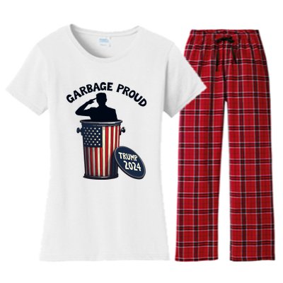 Garbage Proud To Be Garbage Vote Trump Supporters Women's Flannel Pajama Set