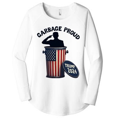 Garbage Proud To Be Garbage Vote Trump Supporters Women's Perfect Tri Tunic Long Sleeve Shirt