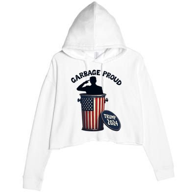 Garbage Proud To Be Garbage Vote Trump Supporters Crop Fleece Hoodie