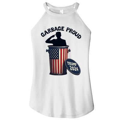 Garbage Proud To Be Garbage Vote Trump Supporters Women's Perfect Tri Rocker Tank