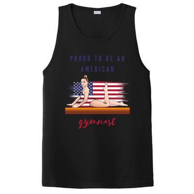 Gymnastics Proud To Be An American Gymnast Meaningful Gift PosiCharge Competitor Tank