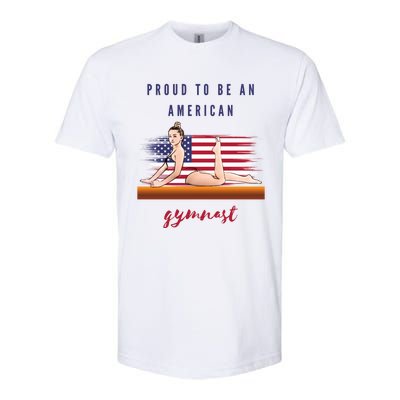 Gymnastics Proud To Be An American Gymnast Meaningful Gift Softstyle® CVC T-Shirt